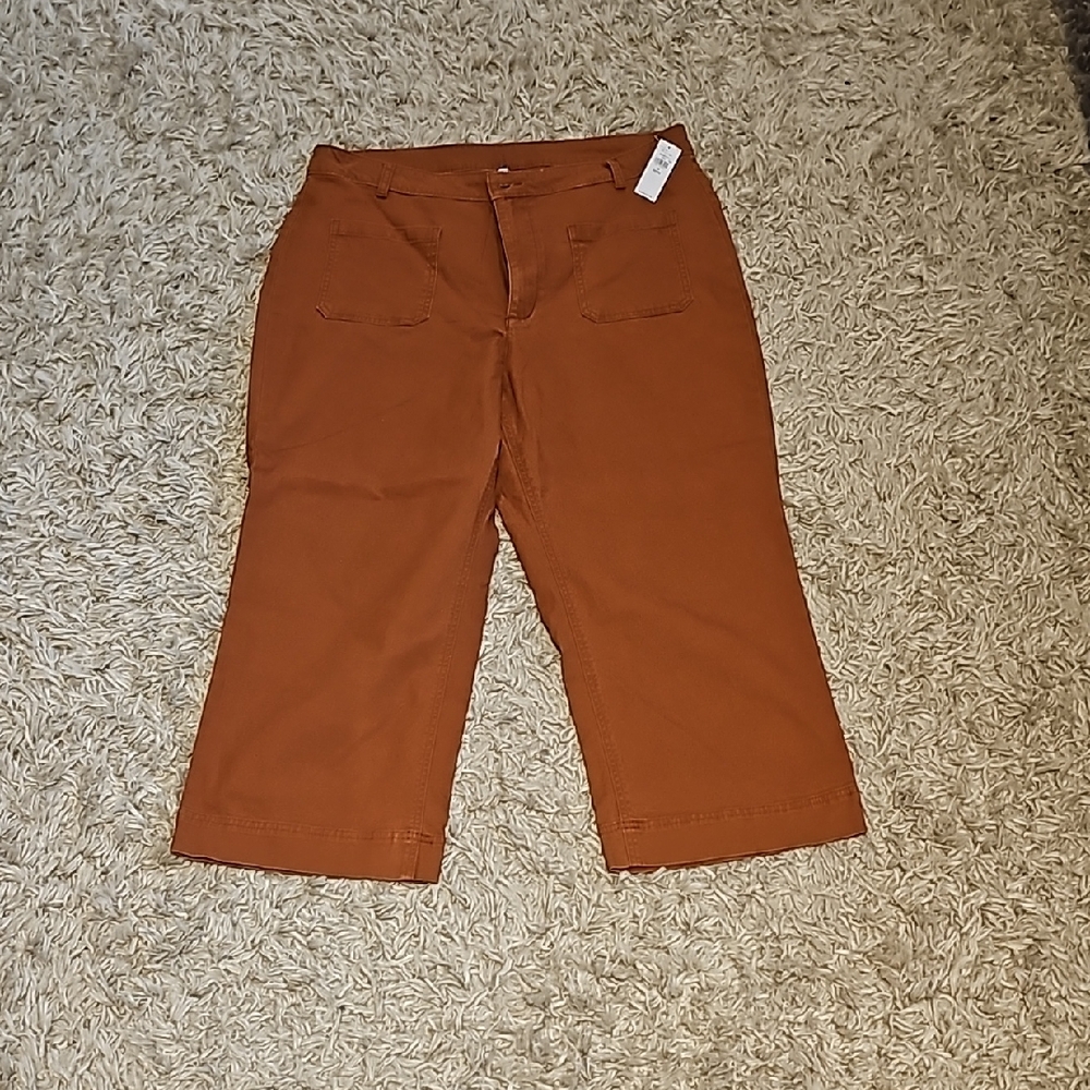 Old Navy Rust Orange Women's Jeans Wide Leg (16 Petite)